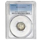 1929-S Mercury Silver Dime PCGS MS63