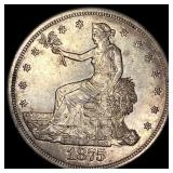 1875-S Silver Trade Dollar CLOSELY UNCIRCULATED