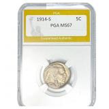 1914-S Buffalo Nickel PGA MS67