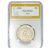1946 Iowa Half Dollar PGA MS66+
