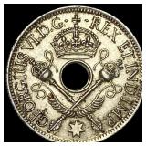 1945 New Guinea Silver 1 Shilling  UNCIRCULATED
