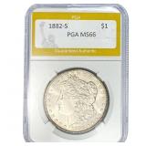 1882-S Morgan Silver Dollar PGA MS66