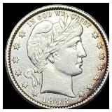 1898-O Silver Barber Quarter CLOSELY UNCIRCULATED