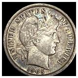 1905-O Silver Barber Dime NEARLY UNCIRCULATED
