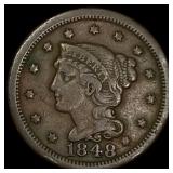 1848 Braided Hair Large Cent LIGHTLY CIRCULATED