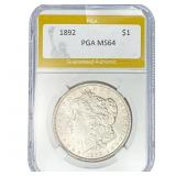 1892 Morgan Silver Dollar PGA MS64