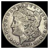 1891-CC Silver Morgan Dollar LIGHTLY CIRCULATED