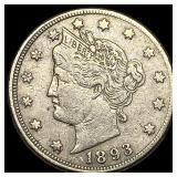 1893 Liberty Head Nickel LIGHTLY CIRCULATED
