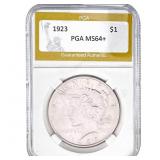 1923 Silver Peace Dollar PGA MS64+