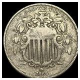 1866 Shield Nickel NICELY CIRCULATED