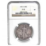 1921-S Walking Liberty Half Dollar NGC F12