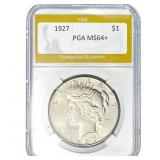 1927 Silver Peace Dollar PGA MS64+