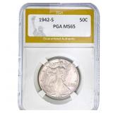 1942-S Walking Liberty Half Dollar PGA MS65