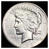 1921 Silver Peace Dollar CLOSELY UNCIRCULATED