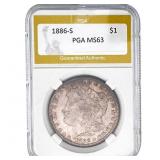 1886-S Morgan Silver Dollar PGA MS63