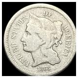 1868 Nickel Three-Cent Piece NICELY CIRCULATED
