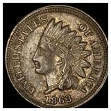 1863 Indian Head Cent CLOSELY UNCIRCULATED