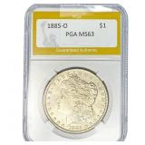 1885-O Morgan Silver Dollar PGA MS63