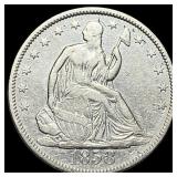 1858 Silver Half Dollar (Seated Liberty) NEARLY UN