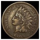 1908-S Indian Head Cent ABOUT UNCIRCULATED