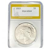 1923 Silver Peace Dollar PGA MS64