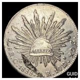 1888 Mexico Silver 1 Peso  NEARLY UNCIRCULATED