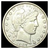 1907 Barber Half Dollar NEARLY UNCIRCULATED