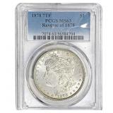 1878 7TF Morgan Silver Dollar PCGS MS63 Rev of 187