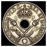 1945 New Guinea Silver 1 Shilling  UNCIRCULATED