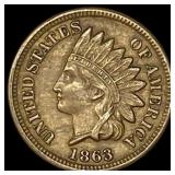 1863 Indian Head Cent CLOSELY UNCIRCULATED