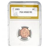 1901 Indian Head Cent PGA MS60 RD