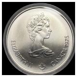 1975 Canada Silver 5 Dollars Montreal Olympics SUP