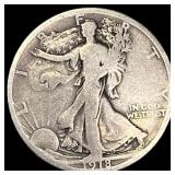 1918-S Silver Half Dollar Walking Liberty NICELY C