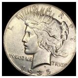 1935 Silver Peace Dollar CLOSELY UNCIRCULATED