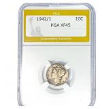 1942/1 Mercury Silver Dime PGA XF45