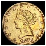 1898 Liberty Head $10 Eagle Gold CLOSELY UNCIRCULA