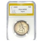 1920 Pilgrim Half Dollar PGA MS65