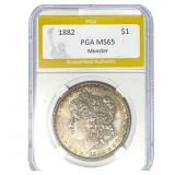 1882 Morgan Silver Dollar PGA MS65 Monster