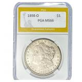 1898-O Morgan Silver Dollar PGA MS66