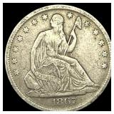 1867 Seated Liberty Half Dollar LIGHTLY CIRCULATED