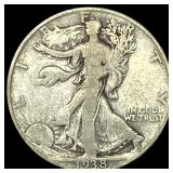 1938-D Silver Walking Liberty Half Dollar NICELY C