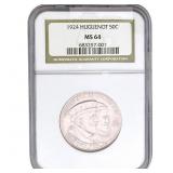 1921 Huguenot Half Dollar NGC MS64