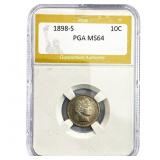 1898-S Barber Dime PGA MS64