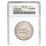 1936 Wisconsin Half Dollar ANACS MS65