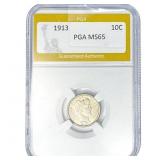 1913 Barber Dime PGA MS65