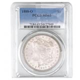 1888-O Morgan Silver Dollar PCGS MS65