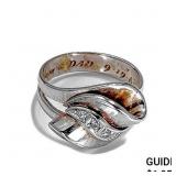 14k wg Rhodium Plated Diamond Ring-Size 6.5 (6.9g