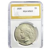 1926 Silver Peace Dollar PGA MS63