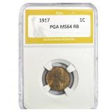 1917 Wheat Cent PGA MS64 RB
