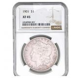 1901 Morgan Silver Dollar NGC XF45